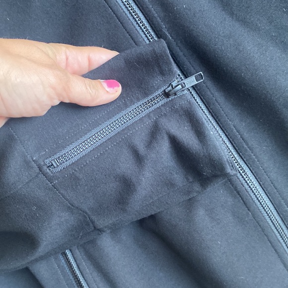 Eileen Fisher Black Moto Asymmetrical Zip Viscose Jacket, size XL - Picture 7 of 11